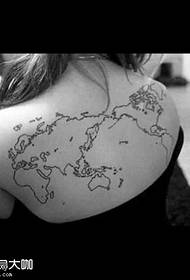 Modello del tatuaggio del globo posteriore