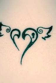 Ženské zpět tetování Totem