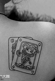 Patrún Tattoo Cárta Ar Ais Clown