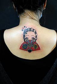 tjej tillbaka kreativa avatar tatuering mönster