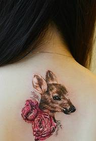 让人看了还想看的可爱小鹿刺青