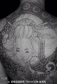 Krásne krásne gejša tetovanie vzor