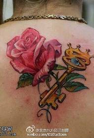 hrbtni vzorec ključav tatoo vzorec