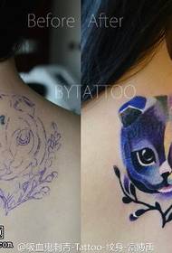 mudellu di tatuatu di Kitty pittatu