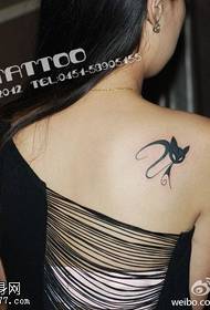 小 清新 小 Patrón de tatuaxe de gato