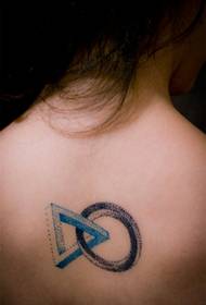 tatouage unique graphique couleur arrière femme
