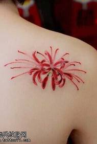 Achterkant bloem tattoo patroon