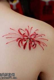 Modello di tatuaggio floreale sul retro