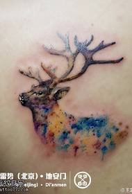 Värviline Wonder Sika Deer Tattoo muster