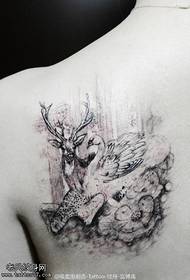 Bild Schwan Sikahirsch Tattoo Muster