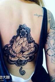 Motif de tatouage Lotus arrière