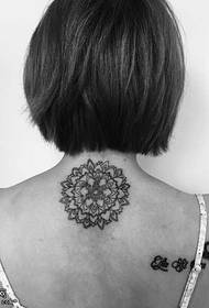 Terug Mandala Tattoo Patroon