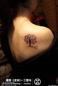 тивка убава шема на тетоважа на дрво