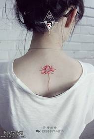 back fresh peach tattoo pattern