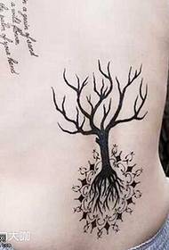 hrbtni drevesni totem Tattoo vzorec