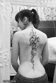 volta patrón simple de tatuaxe de moda