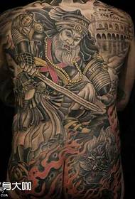 modello tatuaggio samurai posteriore