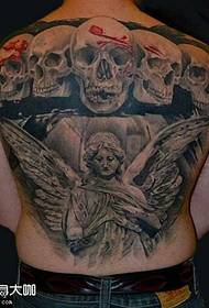 Modeli i tatuazhit mbrapa Angel Tattoo