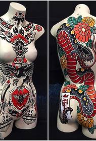 Modello di tatuaggio totem drago tradizionale per manoscritto