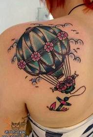 Назад шема на тетоважа со балон со топол воздух