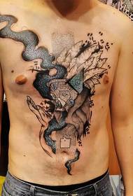 strange abstract tattoo