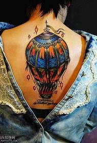 Motif de tatouage en ballon à air chaud gratuit