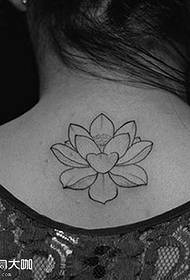 zurück kleines frisches Lotus Tattoo Muster