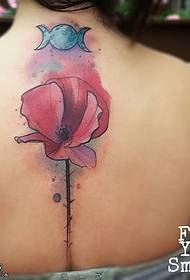 Zpět tetování květ tetování vzor