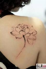 Modello del tatuaggio del loto santo