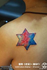 uzorak zvjezdanog zvijezde tetovaža u boji
