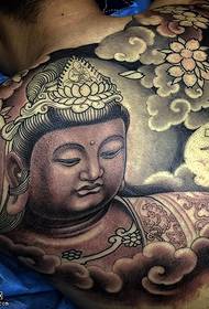 atpakaļ tradicionālais Budas tetovējums