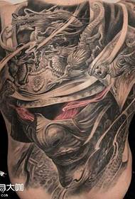 Iphethini le-Samurai Mask tattoo