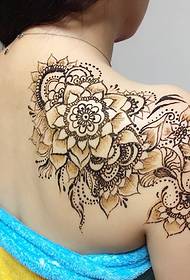 Flower Back with Shanghai Na Tattoo Tattoo Femininity Dispersion