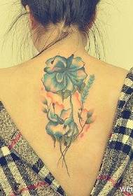 Hinteres Königsblau-schönes sexy Lotus Tattoo Pattern