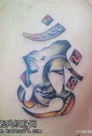 Takaisin Buddhan tatuointikuvio