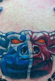mudellu di tatuaggi di vacca in daretu