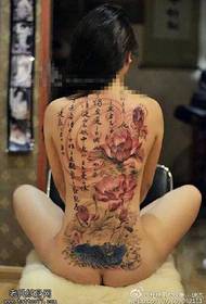 Beauty Back Scripture Pola Tato Lotus Koi