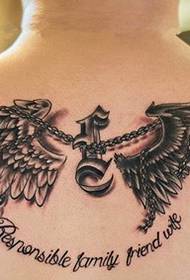 Isteni tiszta hátsó szárnyak tetoválása