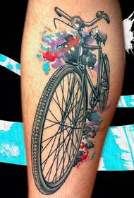 ŝablono vi amas biciklan tatuon