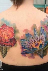 позадински узорак за тетоважу цвијећа и траве
