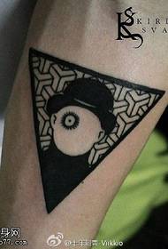 bracciu geometria triangulu cartoon man pattern tattoo