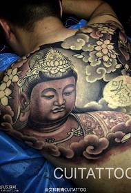 tattoo yakudala ngemuva kwephethini le-Buddha tattoo