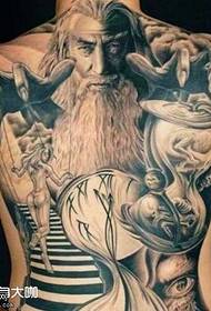 modello tatuaggio mago posteriore