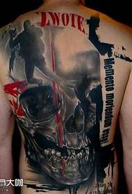 Modello di tatuaggio realistico posteriore