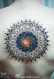 назад зоряний Ван Гог татуювання візерунок