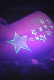 Super dazzling rov qab fluorescent tattoo