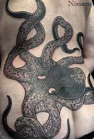 Назад Класически голям модел на татуировка на октопод