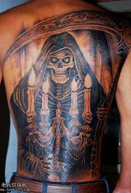 Muguras nāves tetovējuma modelis