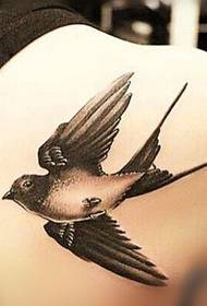 Beauty Back Bird Tattoo