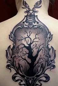 symbolisiert die Hoffnung der Rückseite des Baumes des Lebens Tattoo
